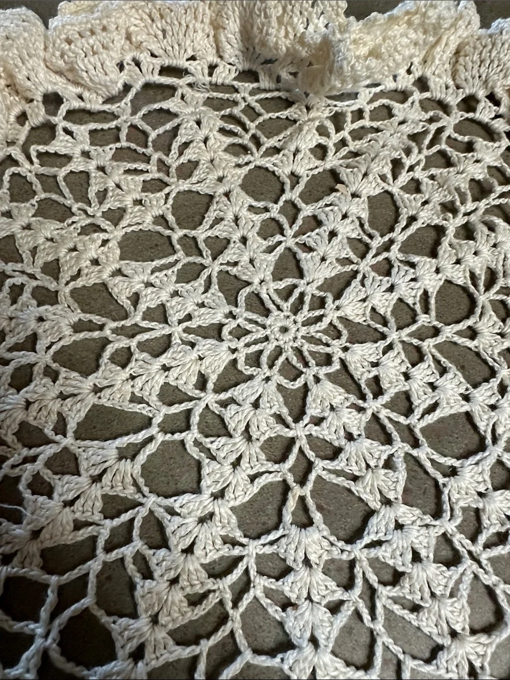Vintage Crochet Lace Table Runner Doily Lot (6pc) Handmade Linen Cottagecore